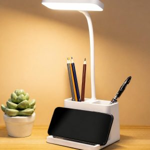 SaleOn LED Study Table Lamp for Students, 6 Month Warranty, Rechargeable Desk Lamp with Touch Control, Study Light for Study Table, Bedroom & Office Work, Study Lamp 1800mAh Battery